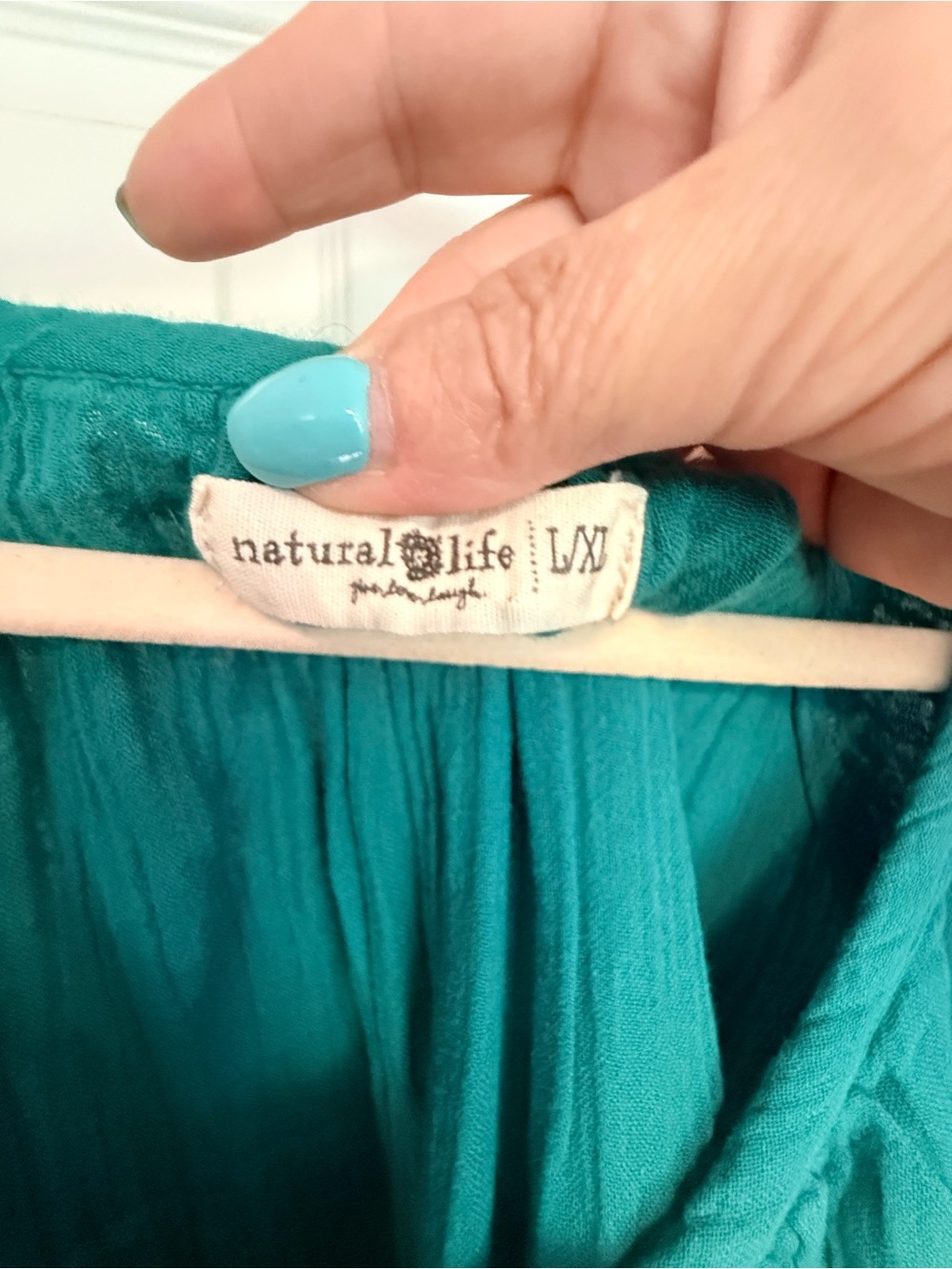 NATURAL LIFE Teal Scoop Neck Dress